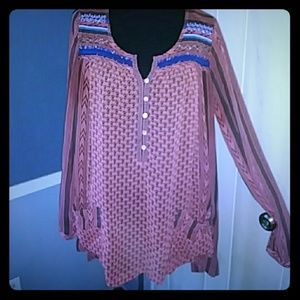 Free people sheer shirt Large